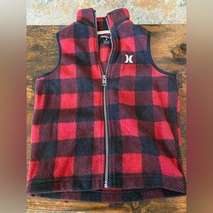 EUC- Hurley fleece vest. Worn once. Size 6